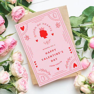 Hartenkoningin Valentijn Notitiekaartje