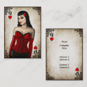 Hartenkoningin - Visitekaartje (Voorkant / Achterkant)