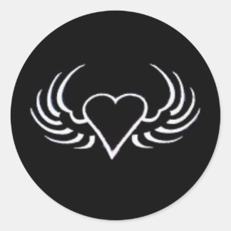 hartenkreet ronde sticker