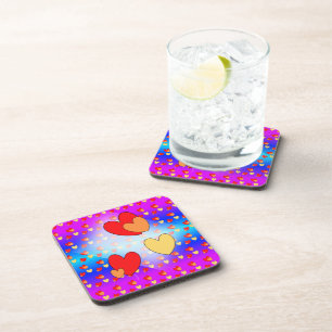 Hartenpatroon Cartoon-viering Coasters Bier Onderzetter