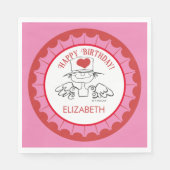 Hartfee © Gepersonaliseerd Verjaardagsfeestje Serv Servet (Voorkant)