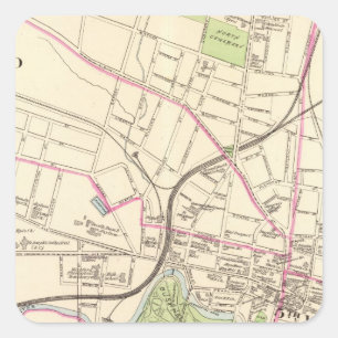 Hartford, centraal vierkante sticker