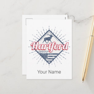 Hartford City Connecticut Verenigde Staten Feestdagenkaart