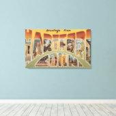 Hartford, Connecticut - grote letterscènes 2 Canvas Afdruk (Insitu (Houten vloer))