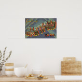 Hartford, Connecticut - grote letterscènes Poster (Keuken)