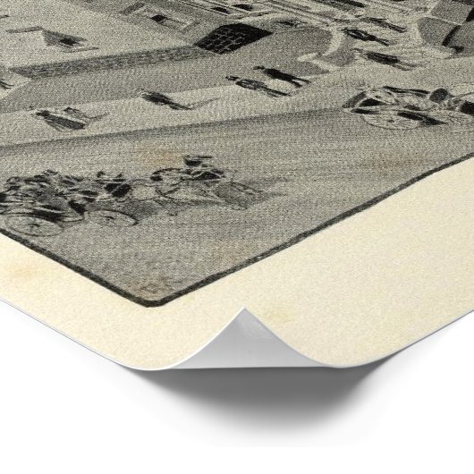 Hartford Connecticut Illustratie Poster (Hoek)