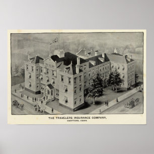 Hartford Connecticut Illustratie Poster