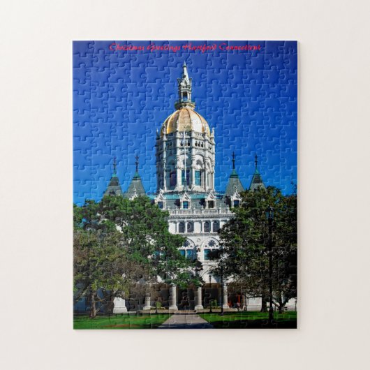 Hartford Connecticut . kerstcadeautjes Legpuzzel (Verticaal)