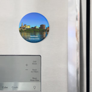 Hartford Connecticut Skyline Cartoon Magneet