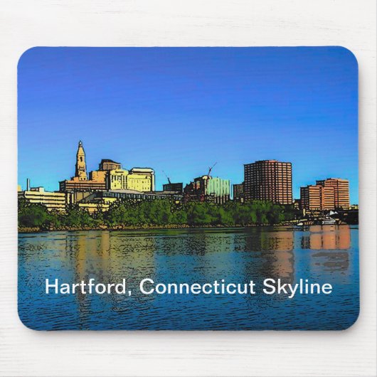 Hartford Connecticut Skyline Muismat (Voorkant)