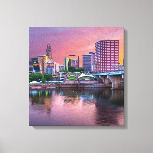 Hartford Connecticut Wrapped Canvas 16.80 x 17.50  Afdruk (Voorkant)