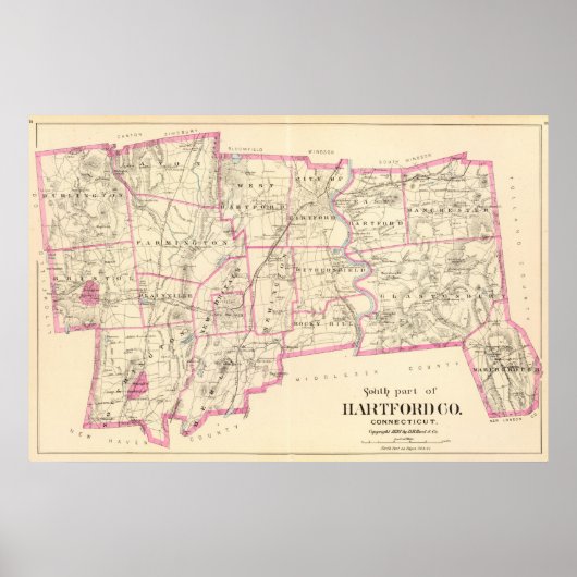 Hartford County Connecticut Poster (Voorkant)