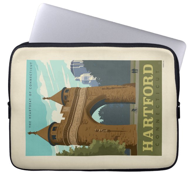 Hartford, CT Laptop Sleeve (Voorkant)