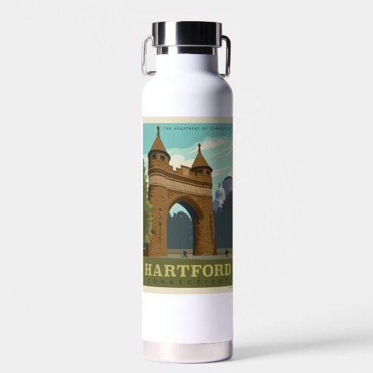 Hartford, CT Waterfles (Voorkant)