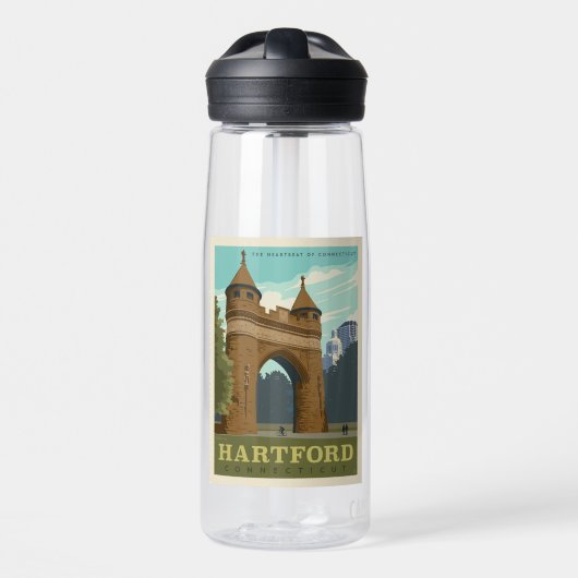Hartford, CT Waterfles (Voorkant)