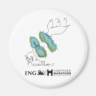 Hartford Half-Marathon: Bedrukte schoenen!REMOVE! Magneet