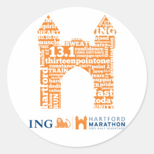 Hartford halve marathon: Arch Ronde Sticker