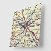 Hartford KY Map Vierkante Klok (Hoek)