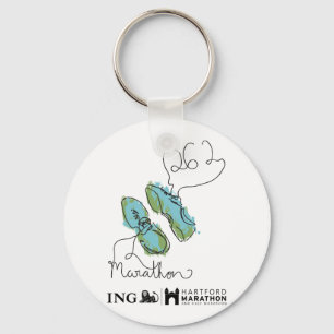 Hartford Marathon: Bedrukte schoenen!REMOVE! Sleutelhanger