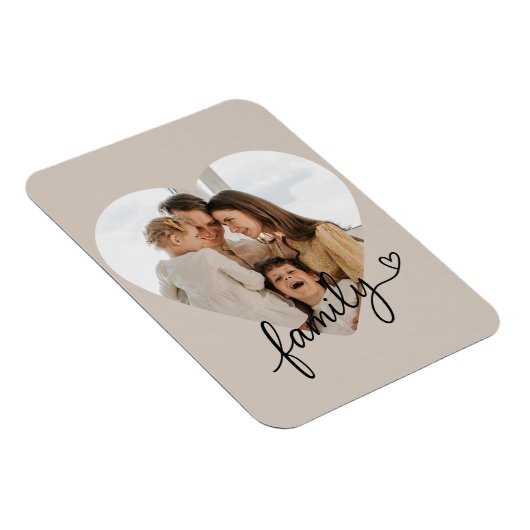 Hartfoto familie gepersonaliseerd magneet (Rechterzijde)
