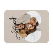 Hartfoto familie gepersonaliseerd magneet (Horizontaal)