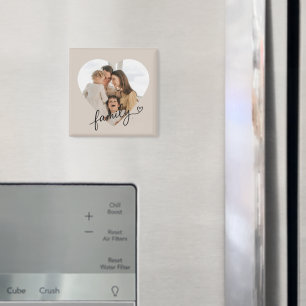 Hartfoto familie magneet – gepersonaliseerd