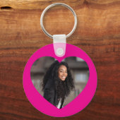 Hartfoto Hot Pink Sleutelhanger (Voorkant)