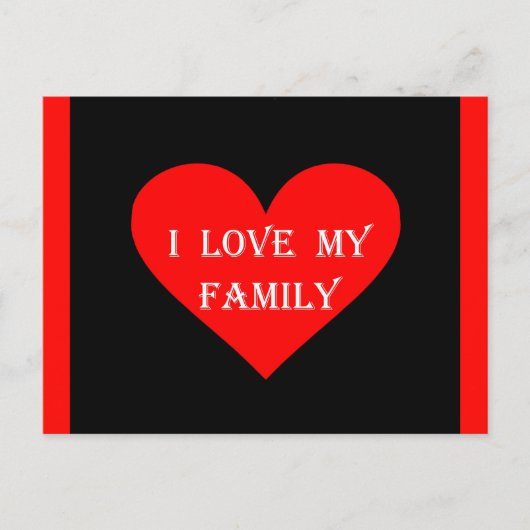 Harthart Ik hou van mijn familie Briefkaart (Voorkant)