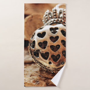 Harthart met kroon badhanddoek