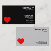 Harthart - zwart visitekaartje (Voorkant / Achterkant)