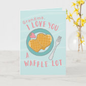 Harthartwafels voor oma Moederdag aangepast Kaart (Gele Bloem)