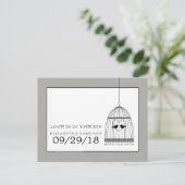 harthuwelijk sparen de datum aankondigingskaart (Staand voorkant)