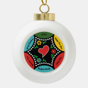 Hartig Portugees Kerstfeest en cadeaus Keramische Bal Ornament