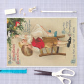 Hartige kerstgroet van Ellen Clapsaddle Tissuepapier (Craft)