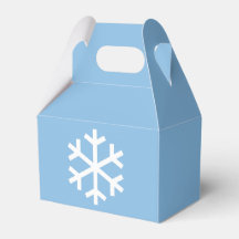 Hartige Sneeuwvlok Kerst Blauwe Favor Doos