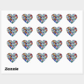 Hartige tegelkunststickers hart sticker (Vel)