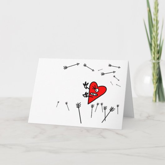 Hartinfarct Feestdagen Kaart (Voorkant)