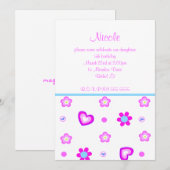 hartinforaal verjaardagsuitnodiging kaart (Voorkant / Achterkant)