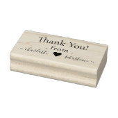 Hartje gepersonaliseerd dank u elegante scroll tek 	rubberstempel (Stempel)