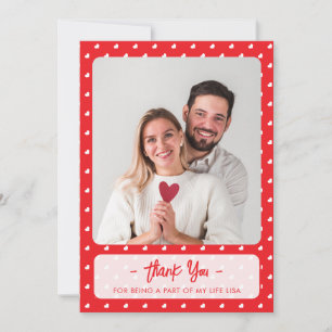Hartjes Fijne Valentijnsdag Modern Liefdespatroon Bedankkaart