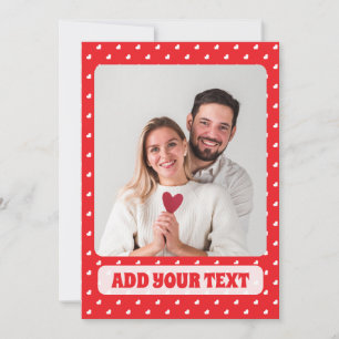 Hartjes Fijne Valentijnsdag Modern Liefdespatroon Feestdagenkaart