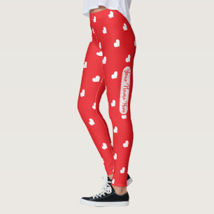Hartjes Fijne Valentijnsdag Modern Liefdespatroon Leggings