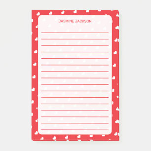 Hartjes Fijne Valentijnsdag Modern Liefdespatroon Post-it® Notes