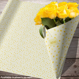 Hartjes-Geel Huwelijk-Moederdag-Valentijn Rollen Cadeaupapier
