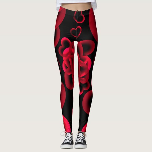 Hartjes genoeg patroon leggings (Voorkant)