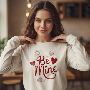 Hartjes in Draadstijl Romantische Valentijnsdag Tri-Blend Shirt