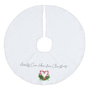 Hartjes komen thuis voor Kerstmis Candy Cane Vakan Imitatie Linnen Kerstboom Kleed