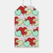 Hartjes naainaald naaister kerst label cadeaulabel (Achterkant)