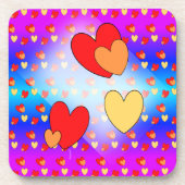 Hartjes Patroon Cartoon Feest Onderzetters (Voorkant)