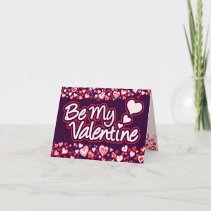 Hartjes rood roze paars voor mijn Valentijnsdag Feestdagen Kaart